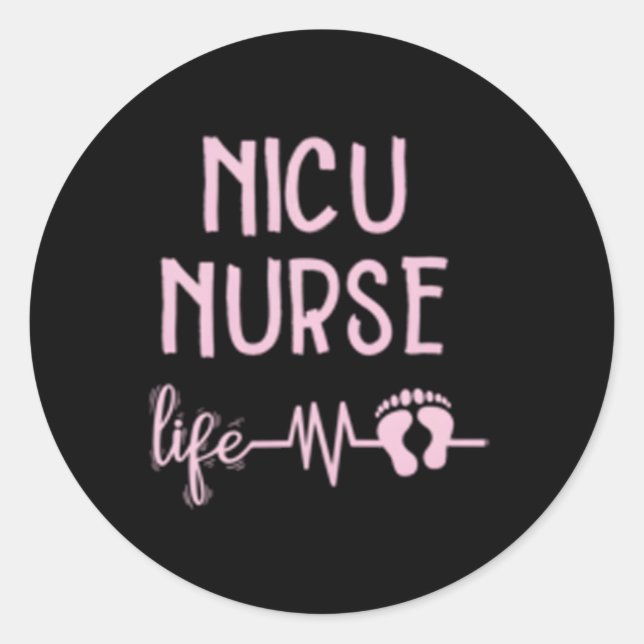 Nicu Nurse Labour And Delivery Rn Nurse Classic Round Sticker (Front)