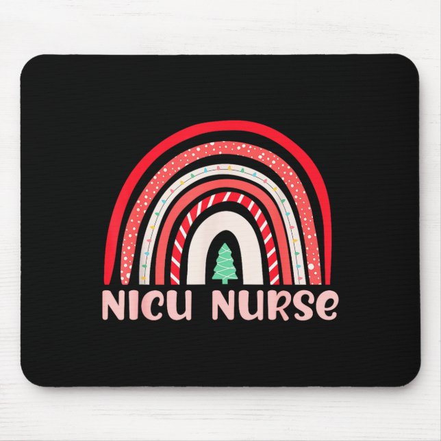 Nicu Nurse Neonatal Tiny Crew Christmas Holiday Nu Mouse Pad (Front)