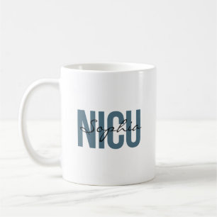 NICU Nurse Personalized Name Bold Typography Coffee Mug