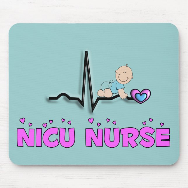 NICU Nurse QRS Design Mouse Pad (Front)