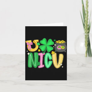 NICU Nurse St Patricks Day Neonatal Intensive Care Card
