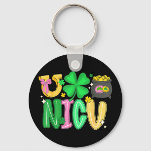 NICU Nurse St Patricks Day Neonatal Intensive Care Keychain
