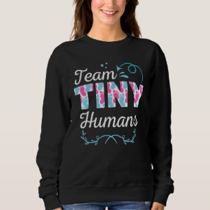 NICU Nurse Team Tiny Humans Neonatal ICU Vintage S Sweatshirt