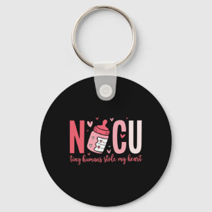 Nicu Nurse Tiny Humans Stole My Heart Valentine's Keychain