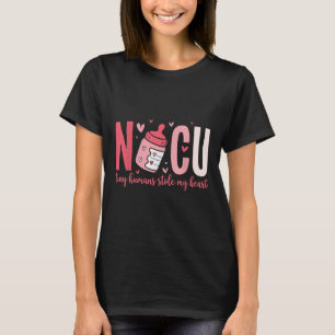 Nicu Nurse Tiny Humans Stole My Heart Valentines T-Shirt