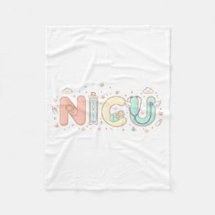 Nicu Nurse Valentines Day Heart Stethoscope Scrubs Fleece Blanket