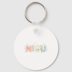 Nicu Nurse Valentines Day Heart Stethoscope Scrubs Keychain