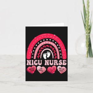 Nicu Nurse Valentines Day Rainbow Neonatal Rn Hear Card