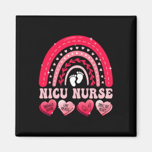 Nicu Nurse Valentines Day Rainbow Neonatal Rn Hear Magnet