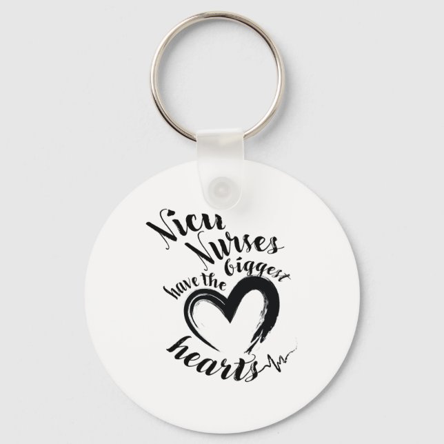 NICU nurses biggest hearts keychain (Front)