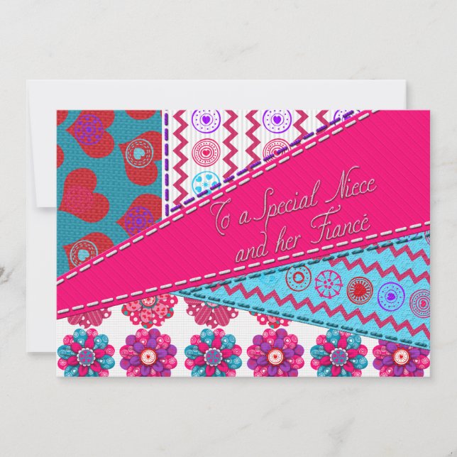 Niece and Fiance Valentine's Patchwork Quilt Style (Front)