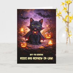 Niece and Husband Nephew in Law Halloween Cute  Card