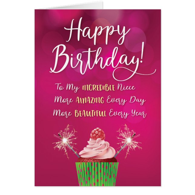 Niece Anniversaire Plus Incroyable et Extraordinai (Devant)