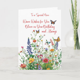 Niece Birthday Love In Bloom Wildflowers Card
