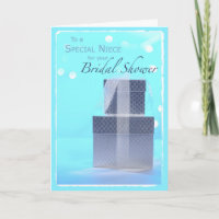 Niece, Bridal Shower Gifts, Light Blue & Silver