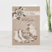 Niece Bridesmaid, Will you be my Bridesmaid?