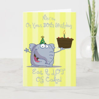 Niece Eat More Cake 30th Birthday Card