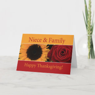 Niece & Family Thanksgiving Card