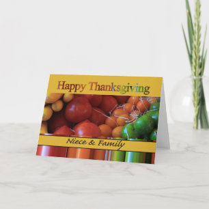 Niece  & Family  Thanksgiving Card