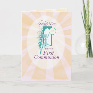 Niece First Communion Congratulations Card