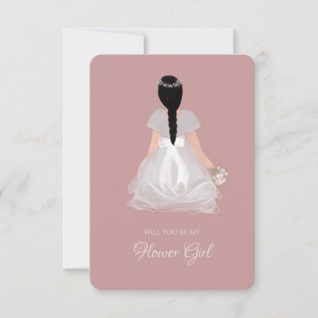 Niece Flower Girl Junior Bridesmaid Proposal Card (Front)