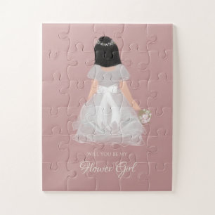 Niece Flower Girl Junior Bridesmaid Sweet Proposal Jigsaw Puzzle