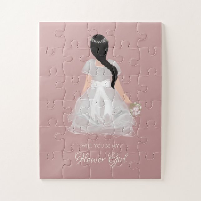 Niece Flower Girl Junior Bridesmaid Sweet Proposal Jigsaw Puzzle (Vertical)