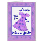 NIECE Flower Girl PURPLE Flowered Dress
