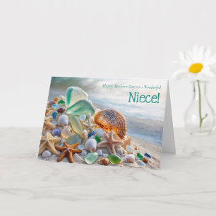 Niece Happy Mothers Day with Seashells Card