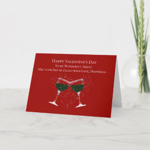 Niece Happy Valentine's Day Funny Wine  Holiday Card