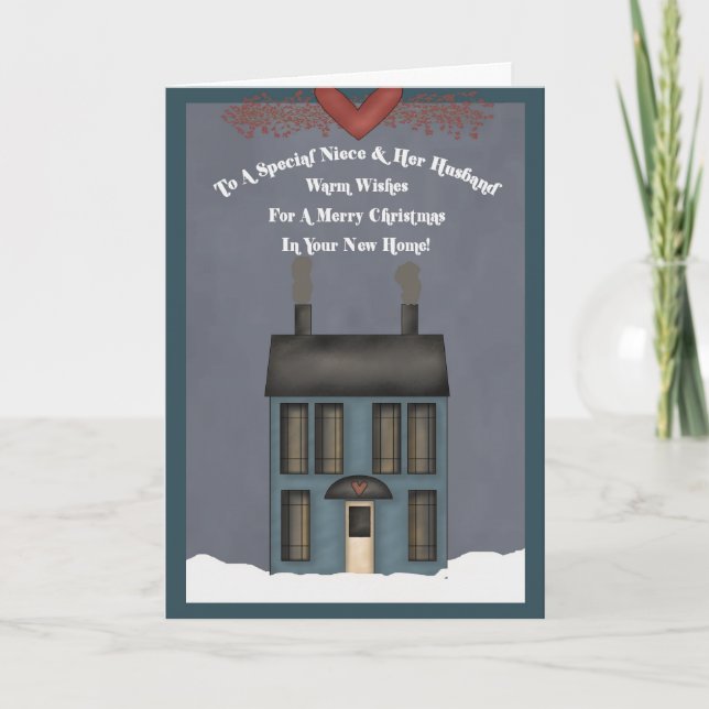 Niece & Her Husband, 1st Christmas in New Home Holiday Card (Front)