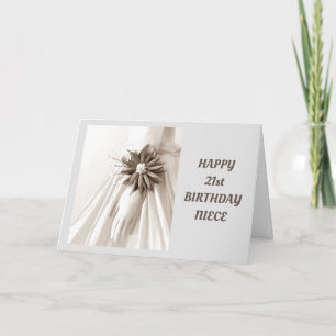 NIECE **HEUREUSE 21E ANNIVERSAIRE** CARTE