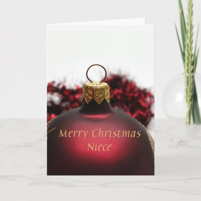 Niece Joyeuse carte de Noël (Devant)