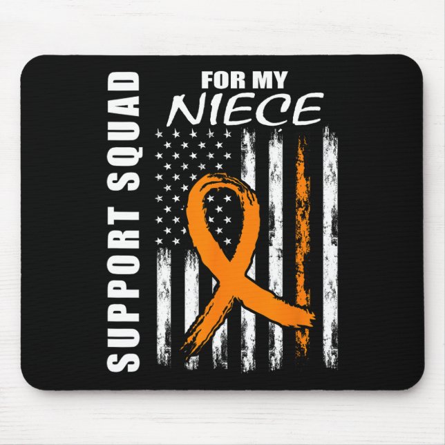 Niece Multiple Sclerosis Awareness Usa Flag Suppor Mouse Pad (Front)