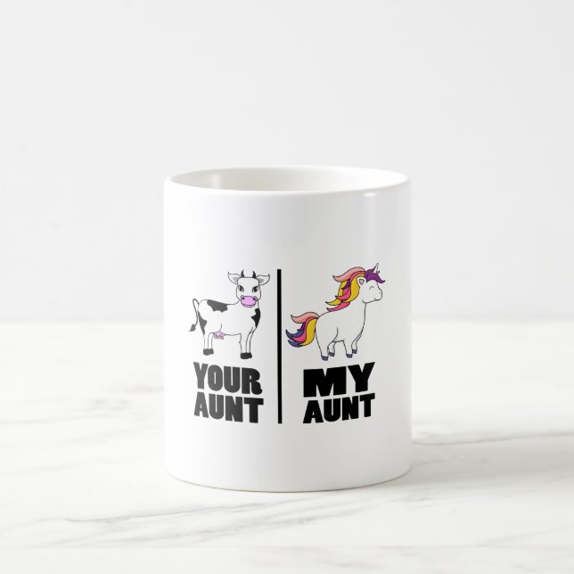 Niece Nephew Auntie Funny Cow Your Aunt My Aunt Coffee Mug (Center)