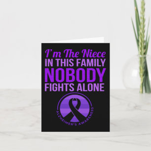 Niece Nobody Fights Alone Alzheimer's Awareness  Card