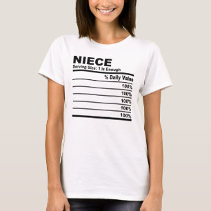 Niece Nutrition Facts Custom Personalized Woman T-Shirt