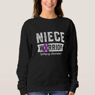 Niece of a Warrior Epilepsy Niece Purple Ribbon Su Sweatshirt