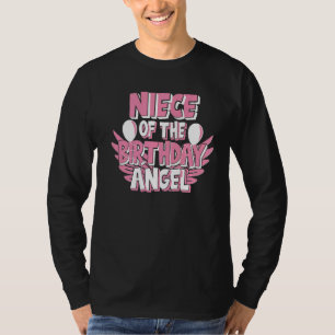 Niece Of The Birthday Angel Aunt Party T-Shirt