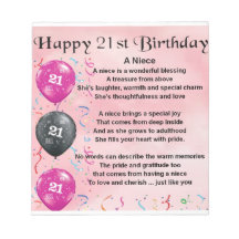Niece Poem - 21st Birthday