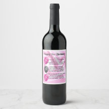 Niece  Poem  Wine Bottle Label  21st  Birthday