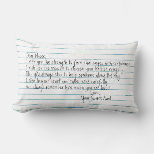 Niece Quote On Notebook Paper Lumbar Pillow