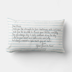 Niece Quote On Notebook Paper   Lumbar Pillow
