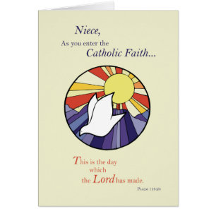 Niece RCIA Catholic Dove Sun Circle, Rite of Chris