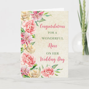 Niece Wedding Day Congratulations Card