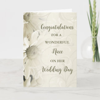 Niece Wedding Day Congratulations Card