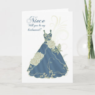 Niece Will You Be My Bridesmaid Card - Ivory And B