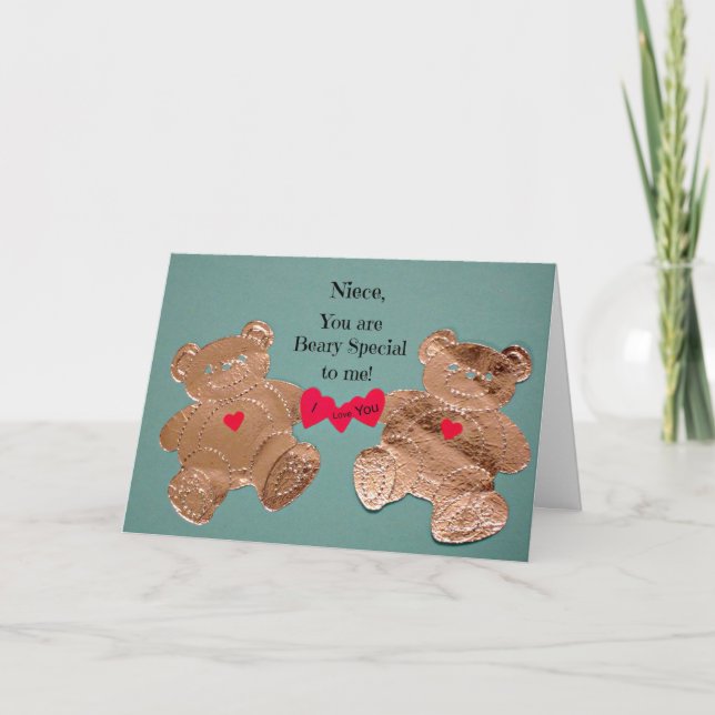 Niece, you are Beary Special to me! Holiday Card (Front)