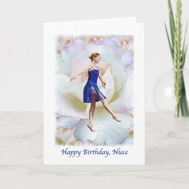 Niece's Birthday Card with Ballet Dancer (Front)