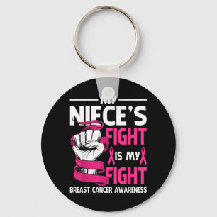 Nieces Fight Is Fight Breast Cancer Awareness Keychain